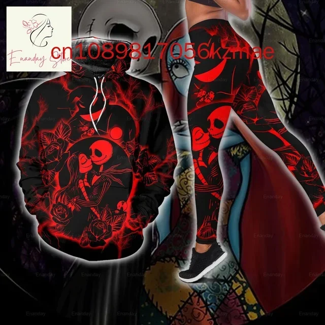 

Disney Sally Hoodie And Leggings Women's Sports Set Custom Nightmare Before Christmas Hoodie Yoga Pants Sweatpants Fashion Sets