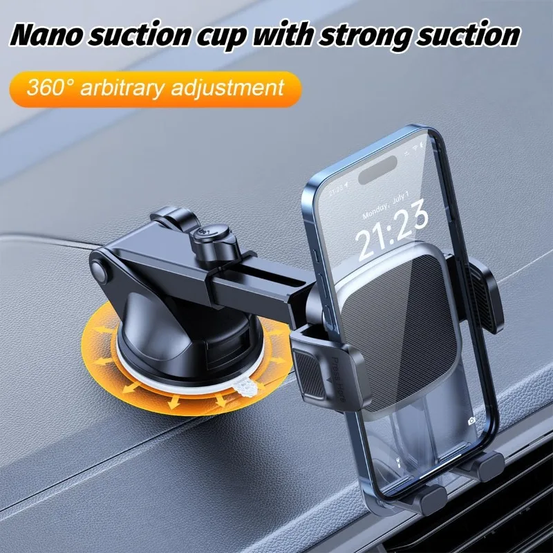 Car Cell Phone Holder Cellphone Mount for Dashboard Windshield Auto Dash Mobile IPhone Support Fit 4.7-7 Smartphone Auto Supply view 5