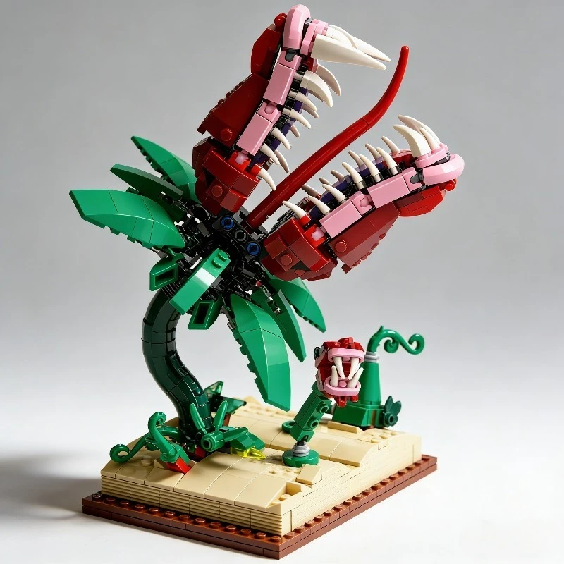 

MOC Venus Flytrap Ancient Spellbook Building Kit, Demonic Plant & Dark Fantasy Decor Model for Teens & Adults