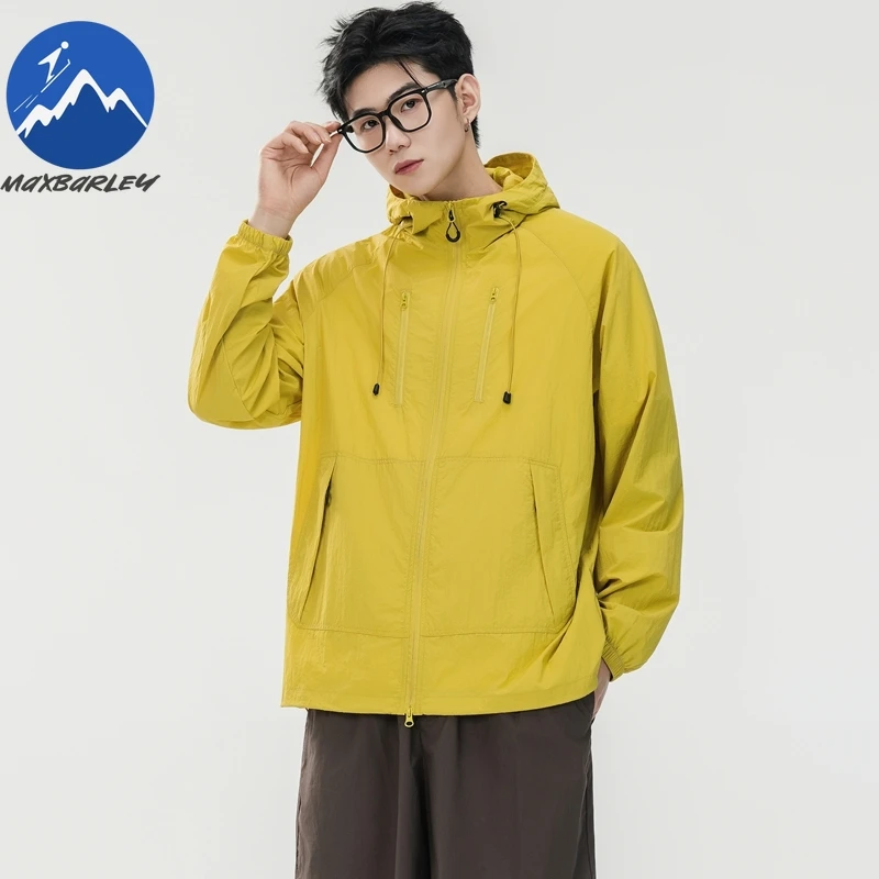 

COMXZ Summer Fishing Jacket Men UV Proof Coat Quick Dry Thin Sunscreen UPF50+ Windbreaker Outwear Hooded Cycling Beach Clothes