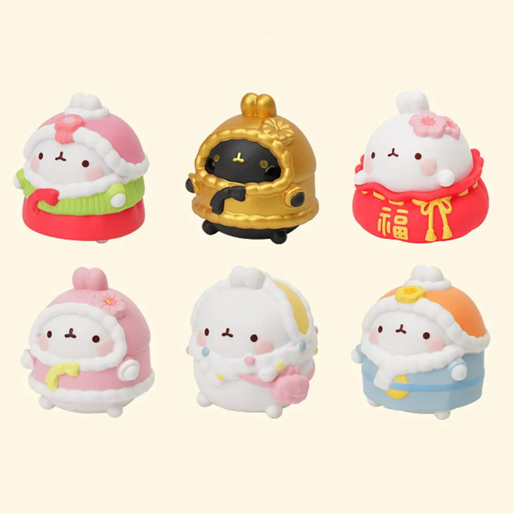 TOMY X Molangs Action Figures Toys Kawaii Mo-Langs Rabbit Exclusive Series Anime Figures Collectible Dolls Kids Gifts