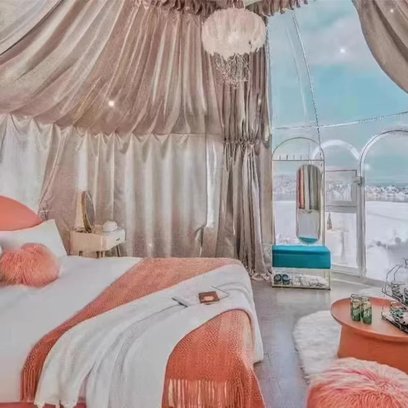 PC Modern Bubble Room Transparent Starry Sky Rooms Bubble House Party Restaurant Event Tent Dome Glamping for Resorts Villas