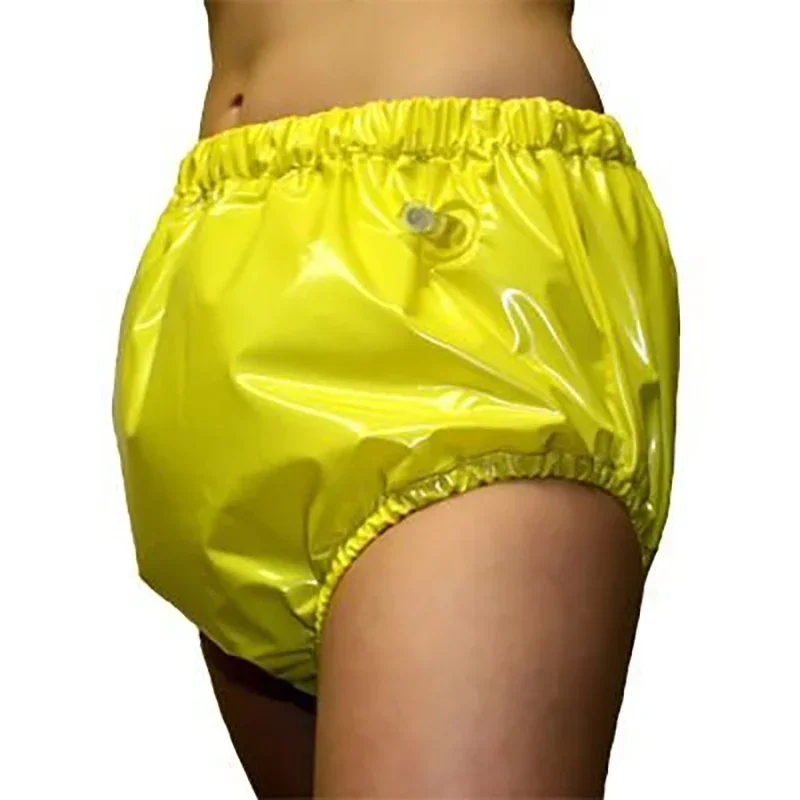 

Gummi Latex Diaper Shorts Cover With Elastic Band Nozzles Rubber Loosely Underpants Underwear PantsCosplay