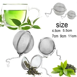 Infuseur à thé en acier inoxydable, boule à épices, filtre verrouillable, filtre à mailles, accessoires de cuisine, 5 spécifications en option, 1PC