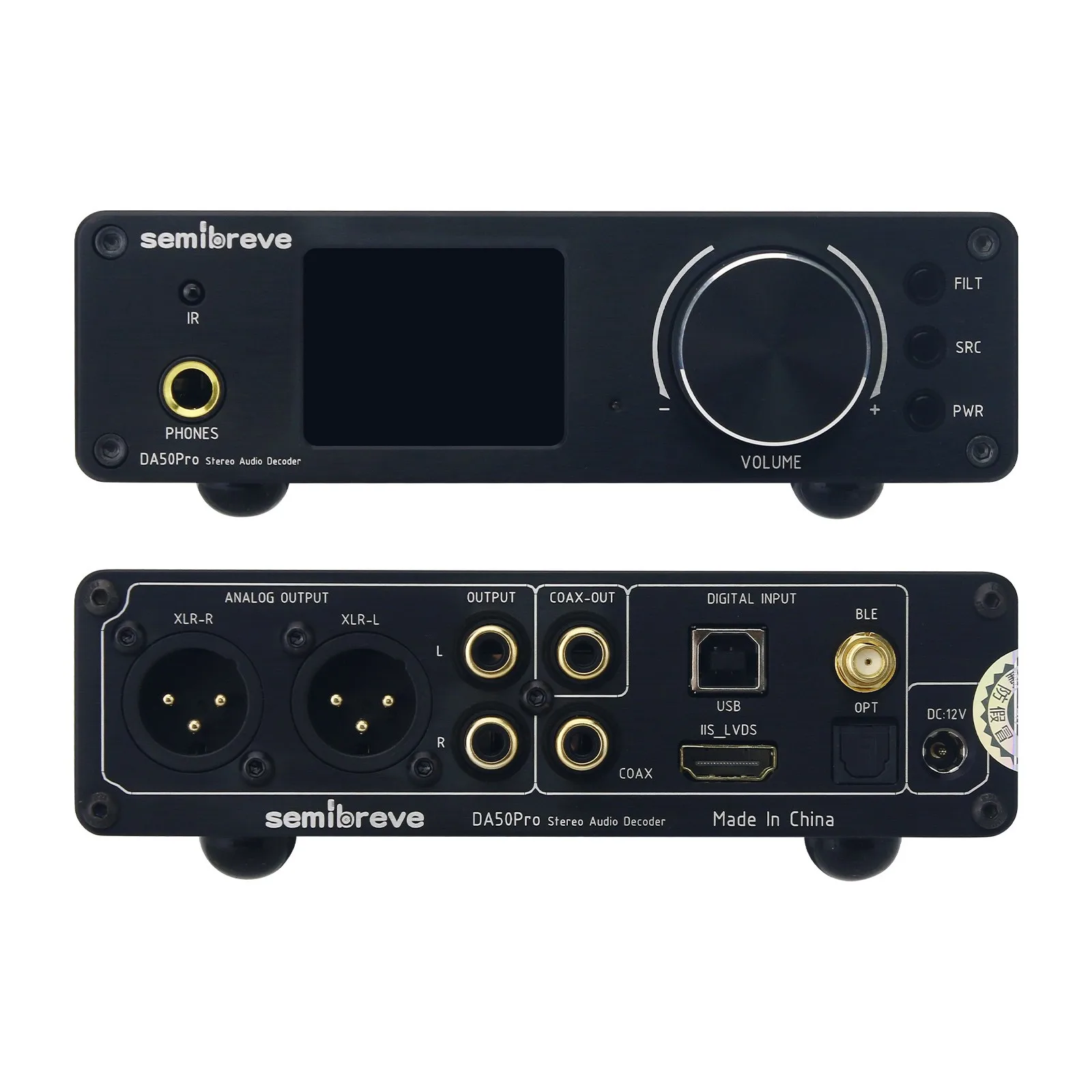 DA50Pro BT5.4 Stereo Audio Decoder Headphone Amplifier With XU-316 USB Digital Interface For XMOS