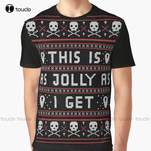 Emo Gothic Ugly Christmas Sweater Graphic T-Shirt Digital Printing Tee Shirts Streetwear Xxs-5Xl New Popular Unisex