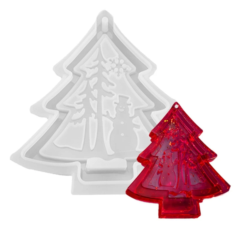 Silicone Material Moulds Resin Epoxy Keychain Molds Christmas Theme Dropship