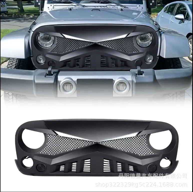 

Подходит для Wrangler Middle Net 07-17 Jeep Wrangler Rider Front Face Middle Net JK Передняя решетка с подсветкой