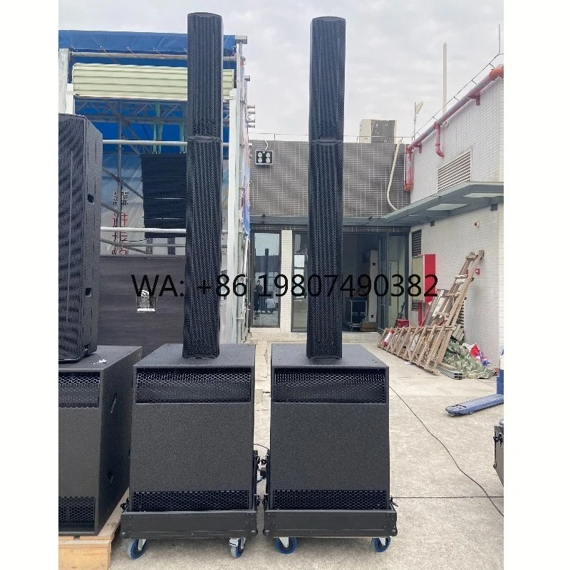 Sistema de Audio Profesional para Escenario con Altavoz de Columna de 450W+750W y Subwoofer Activo Clase D de 18 Pulgadas