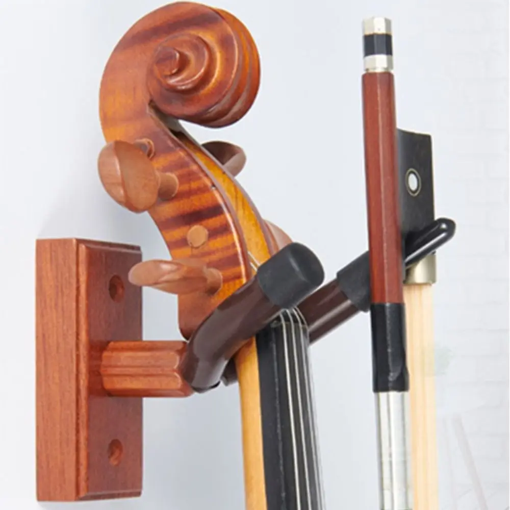 Soporte Violín de Pared Erhu – Madera con Gancho para Arco - imagen 2