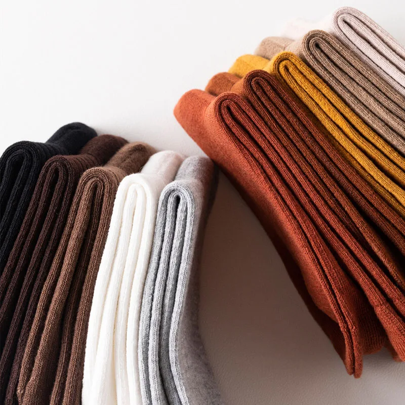 5 Paar Vrouwen Effen Kleur Middenbuis Sokken Herfst Winter Hoge Kwaliteit Katoen Ademend Zweet-Absorberende Comfortabele Mode Sokken