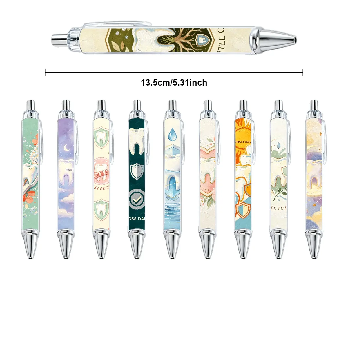 10 PCS Protect Teeth Theme Neutral Pens