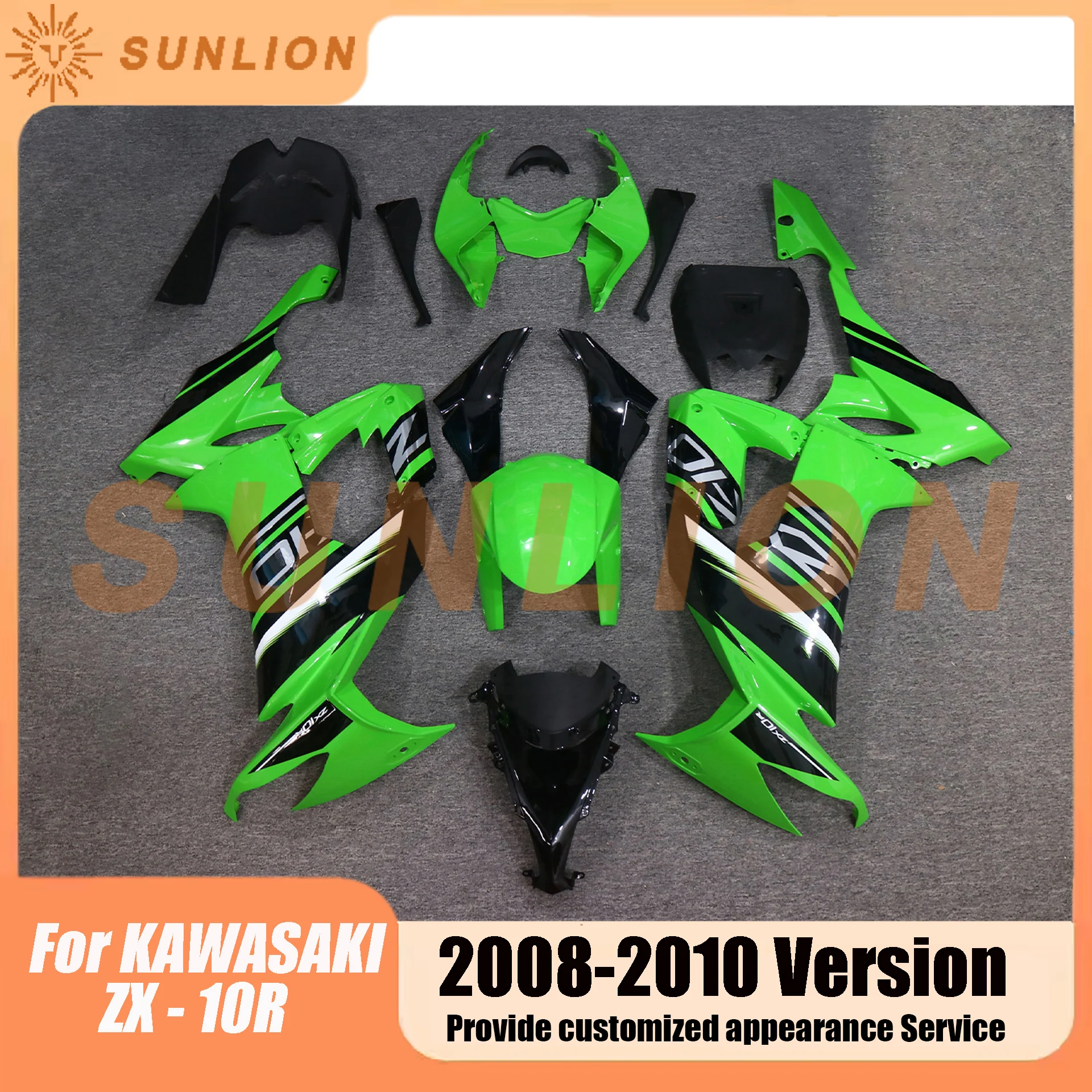 ABS Motorcycle Fairings Kit Fit For Kawasaki Ninja ZX-10R ZX10R 2008 2009 2010 Bodywork Set For ZX 10R 08 09 10 Full Fairing