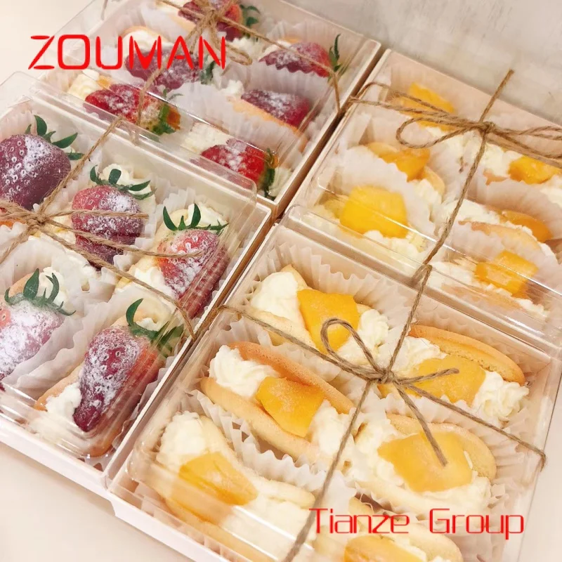 Wegwerp Afhaalmaaltijden Houten Sushi Catering Box Gebak Dessert Bakkerij Tiramisu Cake Fineer Kaas Voedselcontainer Verpakkingsborden