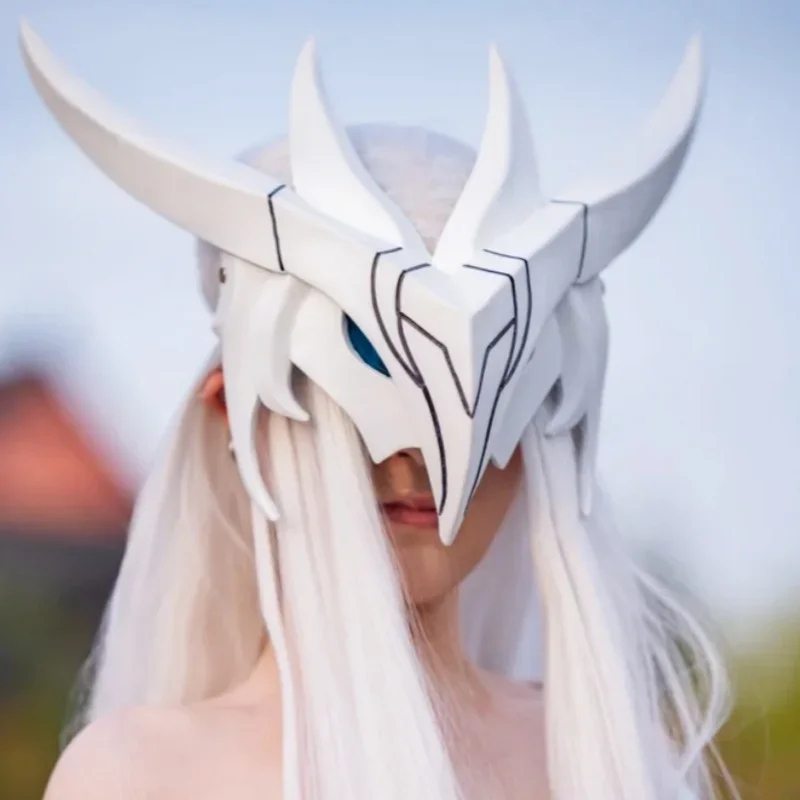 

Lol Halloween Pixiv Game League Of Legends Yone Mask Cos Dress Up Ball Luminescence Resin Mask Fashionable Toys Surprise Gift
