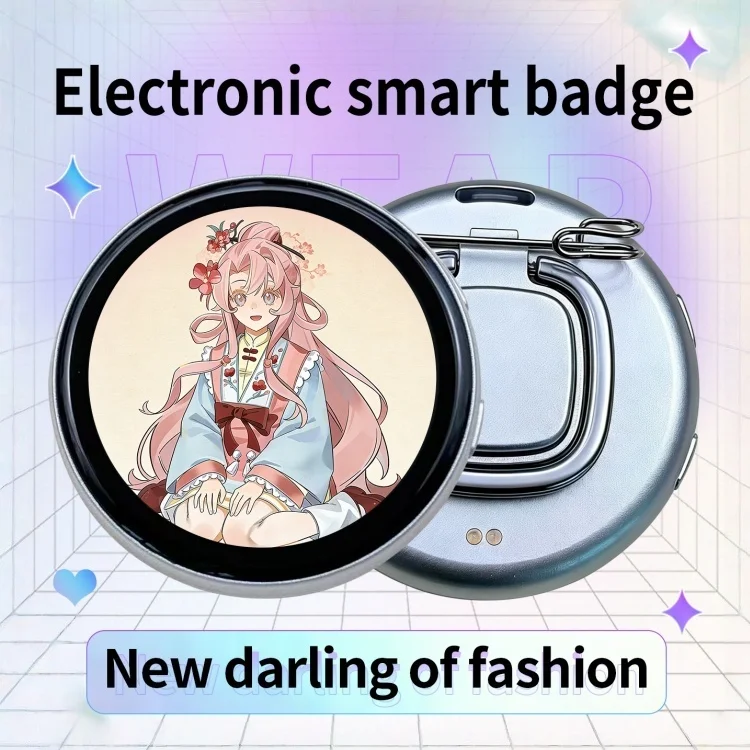 

Динамический электронный значок с цифровым дисплеем в стиле аниме для игровой периферии – отличный подарок на день рождения для отаку 2026 ﻿