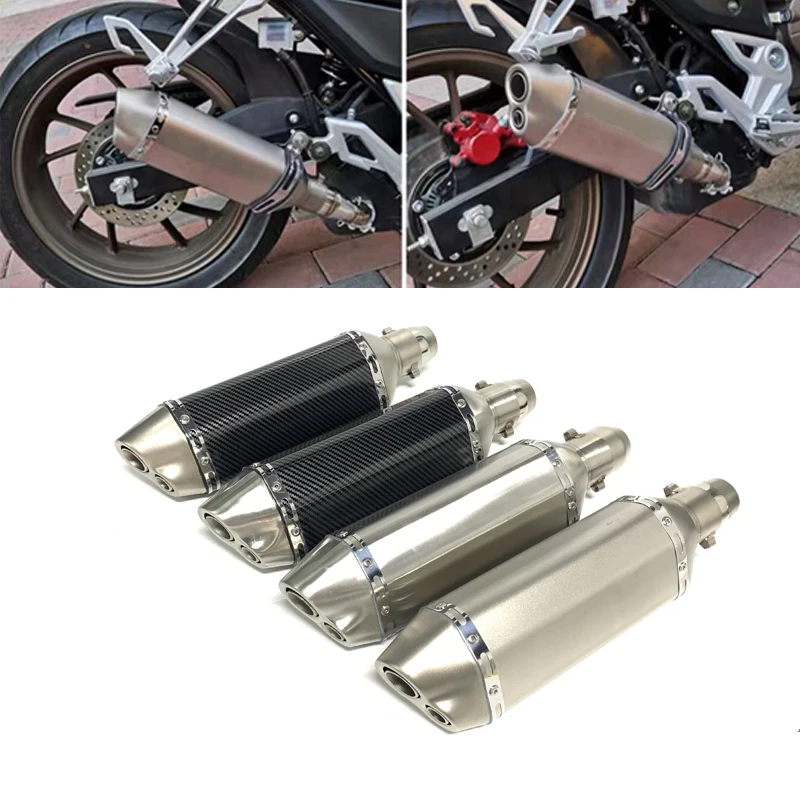 For Honda CBF190TR CB190R CB190F ADV150 MSX125 Exhaust Muffler 51mm Universal Motorcycle Exhaust Tailpipe Escape Moto Silencieux
