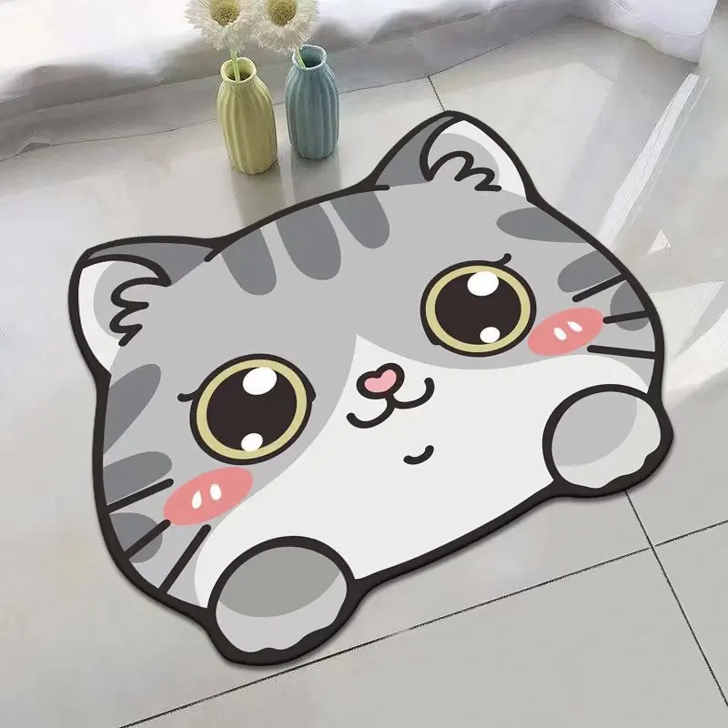 

Cartoon Cat Dog Claw Bathroom Door Entrance Mat Quick Drying Anti-Slip Mats Cute Comfort Kitchen Toilet Carpet Home Accessories