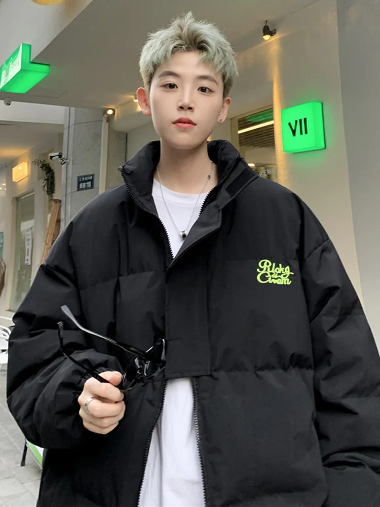 

Мужская зимняя куртка оверсайз в американском ретро-стиле, утепленная хлопком, больших размеров, модная брендовая хлопковая верхняя одежда