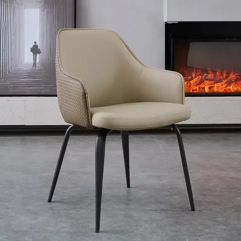 backrest restaurant, cafe, light luxury soft bag chair, hotel leisure armchair, sales department reception and negotiation