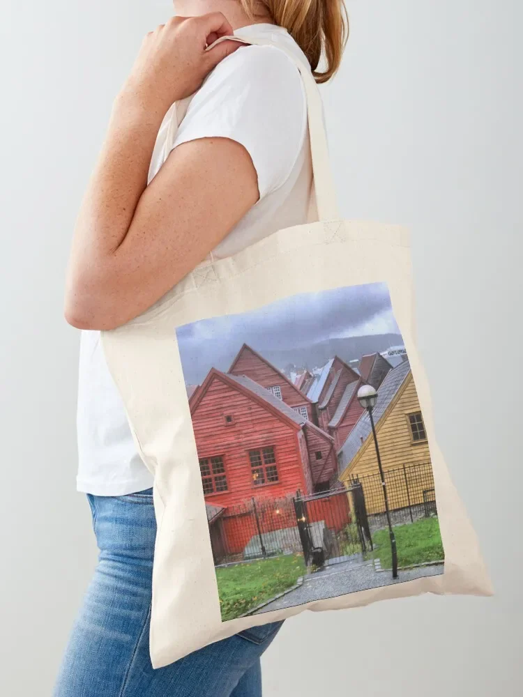 

The Back of Bryggen.. Tote Bag tote bag custom tote bag university Gift bags Shopper handbag