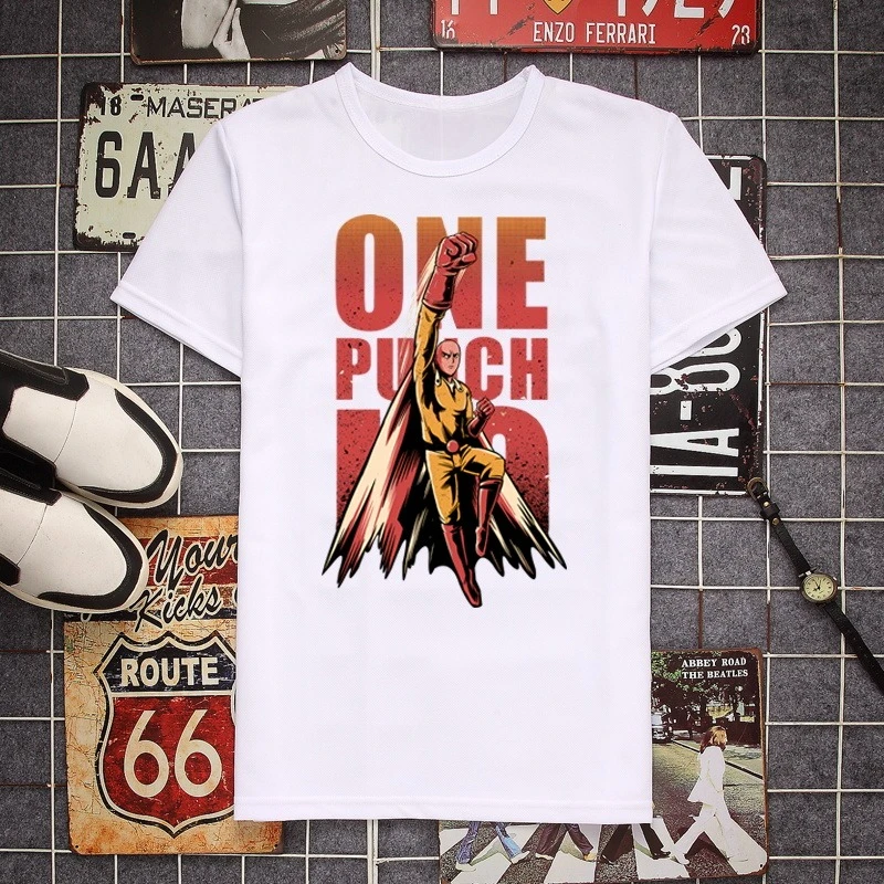 ثنائي الأبعاد أنيمي واحد لكمة سوبرمان سايتاما مضحك التعبير قصيرة الأكمام تي شيرت الرجال والنساء بلايز نصف كم