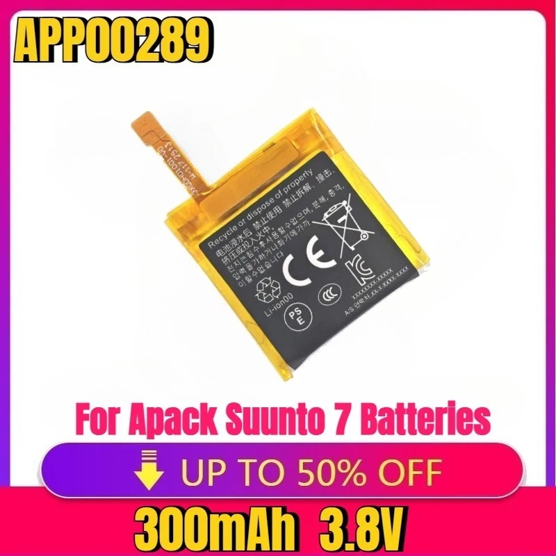 

New High Quality Replaceable 300mAh APP00289 Replacement Battery APP00289 for Apack Suunto 7 Batteries