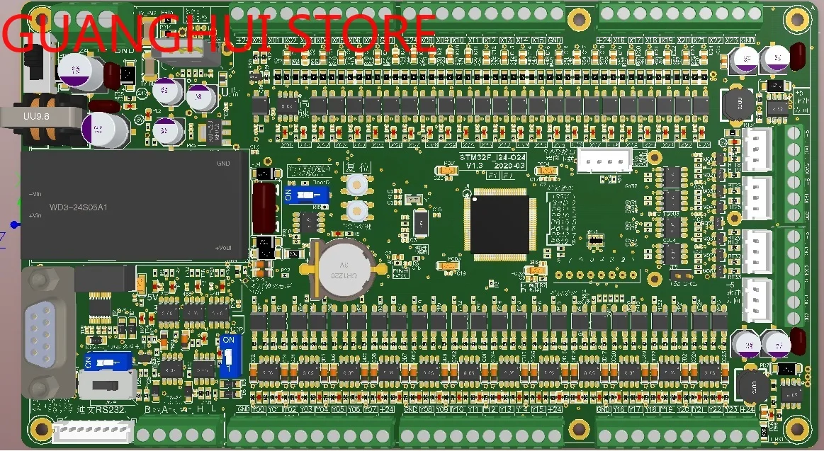 STM 32f4_24 in 24 out_Industrial Control Panel +4-Way Step Pulse Control (V1.3)