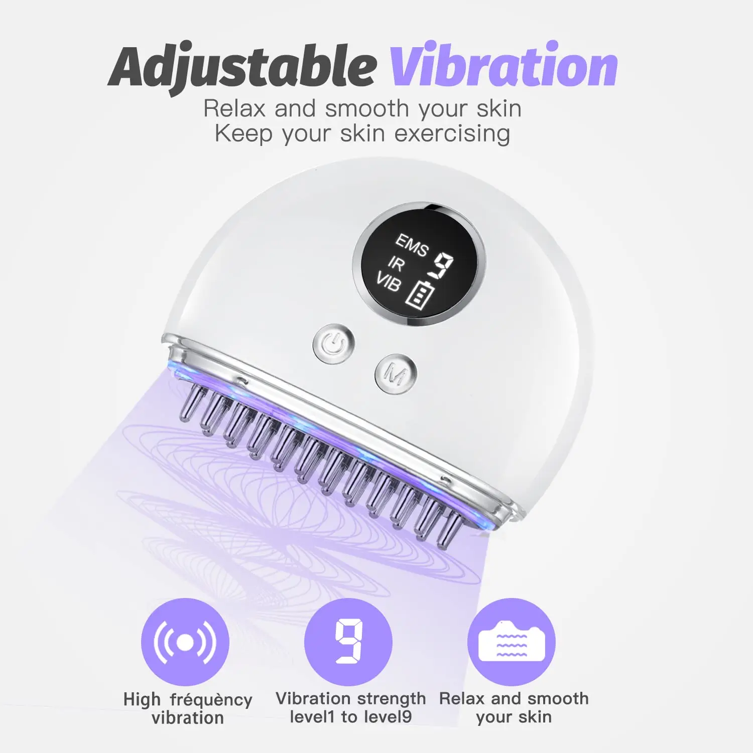 Electric Scalp Massager Body Gua Sha Massager Meridian Brush 9 Strength 4 Modes, Micro Current, Vibration, Gifts for Men Women