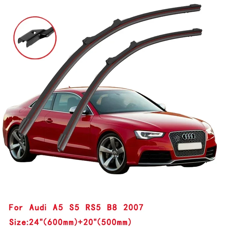

For Audi A5 S5 RS5 8T 8F B8 B9 Coupe Convertible Hatchback 2007-2024 Car Windshield Wiper Blade Front Windscreen Brushes Washer