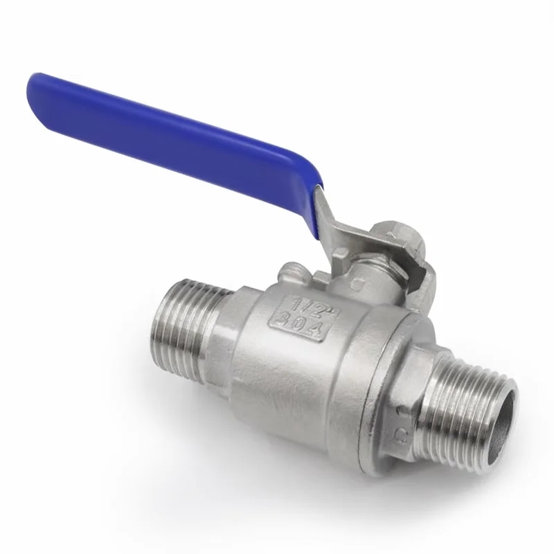 304 Stainless Steel Ball Valve With External Thread Two Piece 1/4 