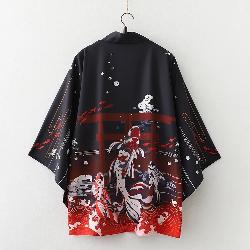 Summer Loose Japanese Samurai Kimono Streetwear Cardigan Cosplay Haori Harajuku Women Men Yukata Traditional Clothing