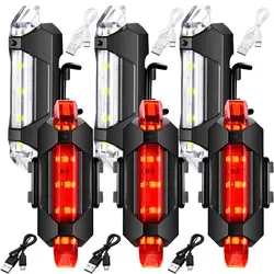 Rear Bicycle Light USB Rechargeable Bike Light Waterproof Cycling Taillight Flashing Safety Bike Light  City Mountain Bike