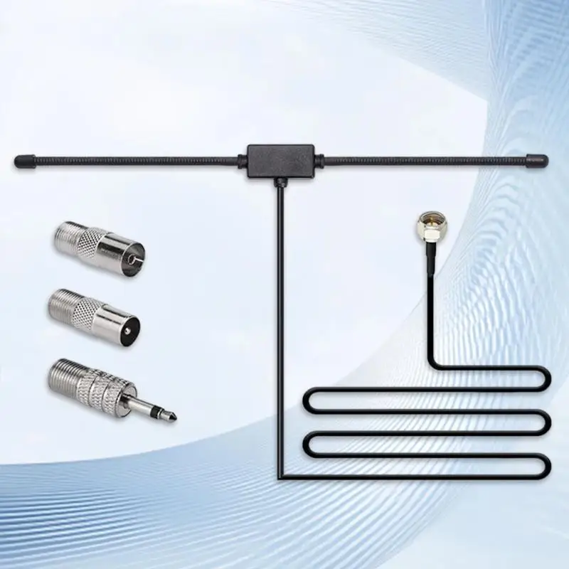 New 1 Set FM F-Head Sheep Horn Antenna For Car FM TV Radio Station 75 Ohms F Female Head To TV3.5 Mono FM Radio Antenna