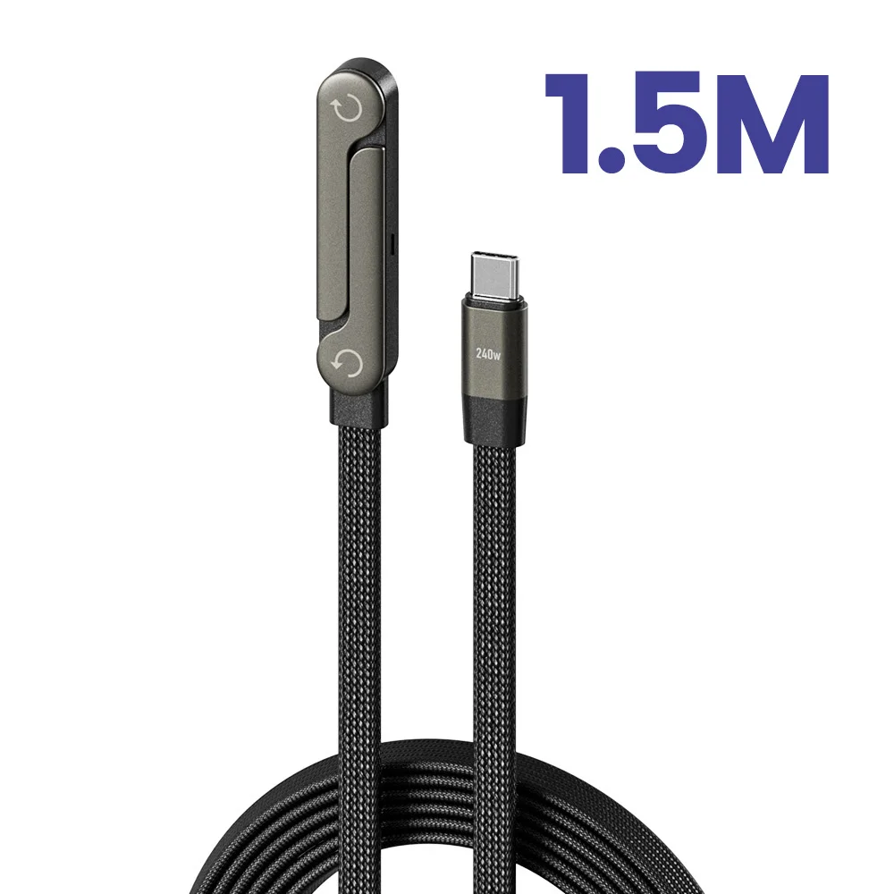 240W Elleboog USB Type C naar USB C-kabel PD Snelle oplaadkabel Type C Draad Telefoonstandaard voor iPhone 17 16 15 Xiaomi Samsung Huawei