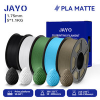 JAYO 5 Rolls 3D PLA Matte Printer Filament 1.75mm Neatly Wound PLA Filament with Matte Finish Print with 99% FDM 3D Printer