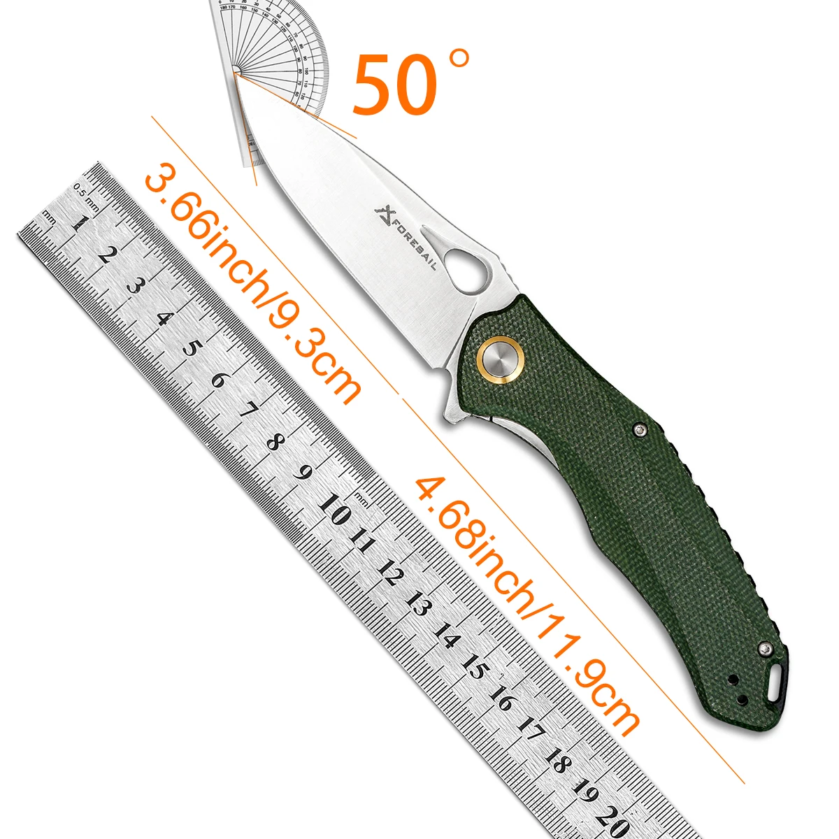 Practical Pocket knife made with14C28N Steel,Reversible Deep-carry Pocket Clip,Flipper. For Outdoor Camping and Gift, EDC Knife