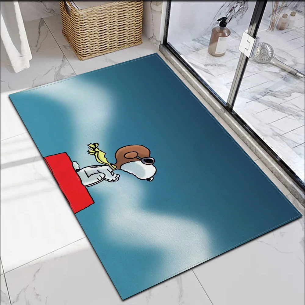 Custom Doormat Snoopy Entrance Door Bath Mats Bathroom Mat Area Rug Living Room Rugs Furniture Entrance Hall Kitchen Decoration