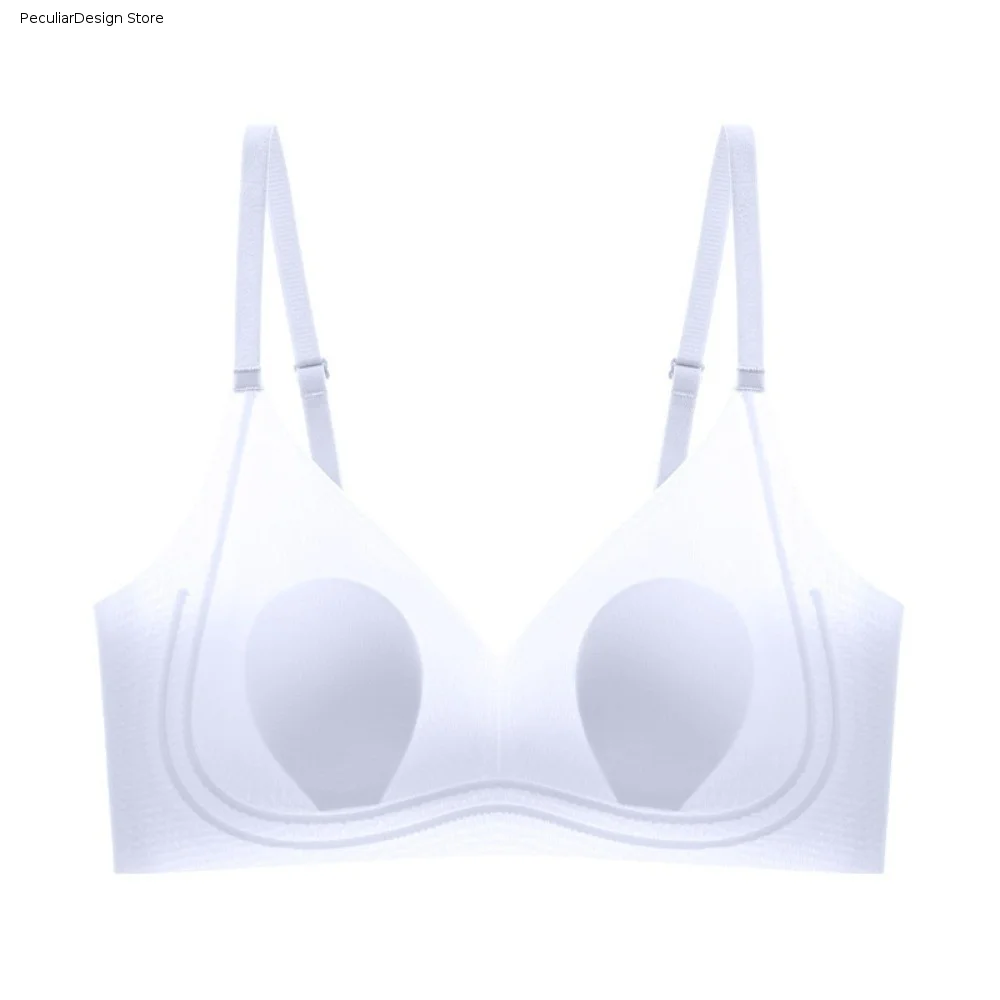 Cool Ultra-Thin Women's Wire-Free Bra Shockproof Ice Silk Wireless Deep V Bra Traceless Anti-sagging Seamless Bras Girls Ladies
