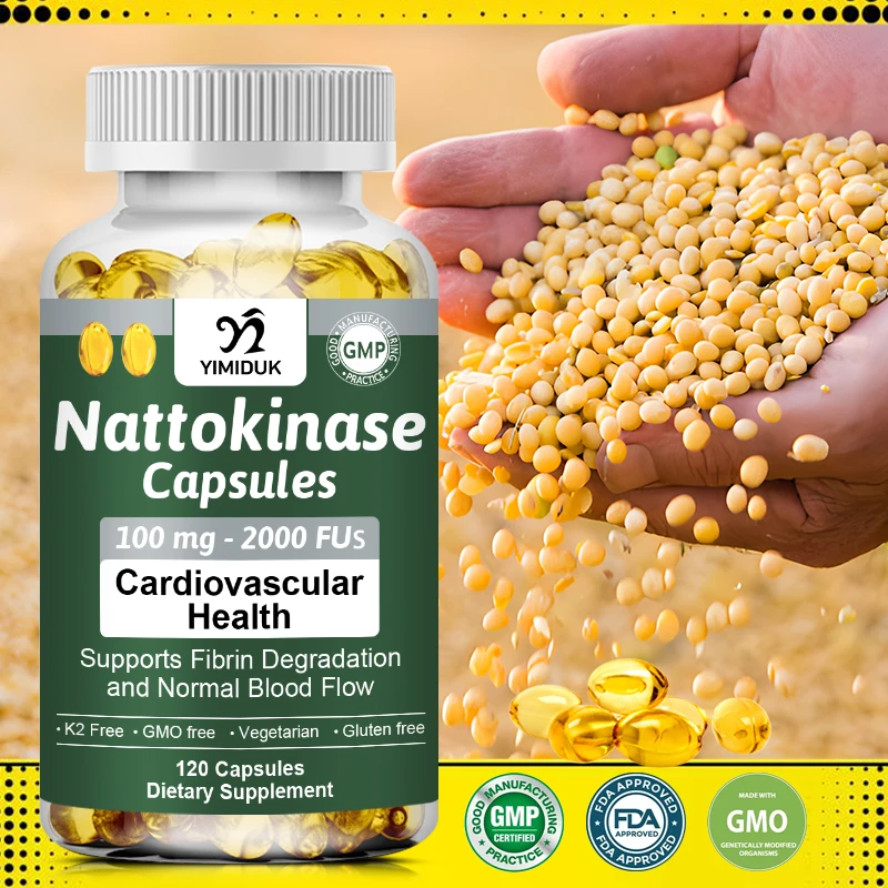 Nattokinase Blood Vessel Cleaning Capsules, Capsules To Prevent Blood Pressure & Improve Blood Vessel Health.