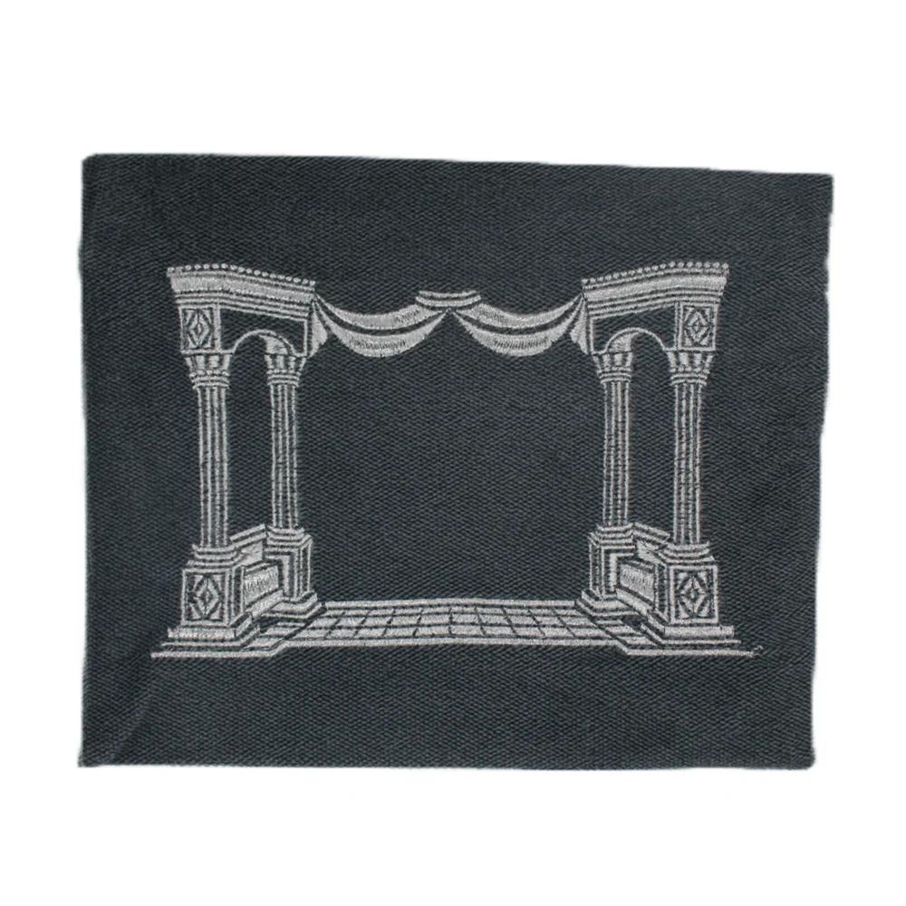 Tefillin Bag Linen For Tallit With House Design Embroidery Jewish Gift Hanukkah