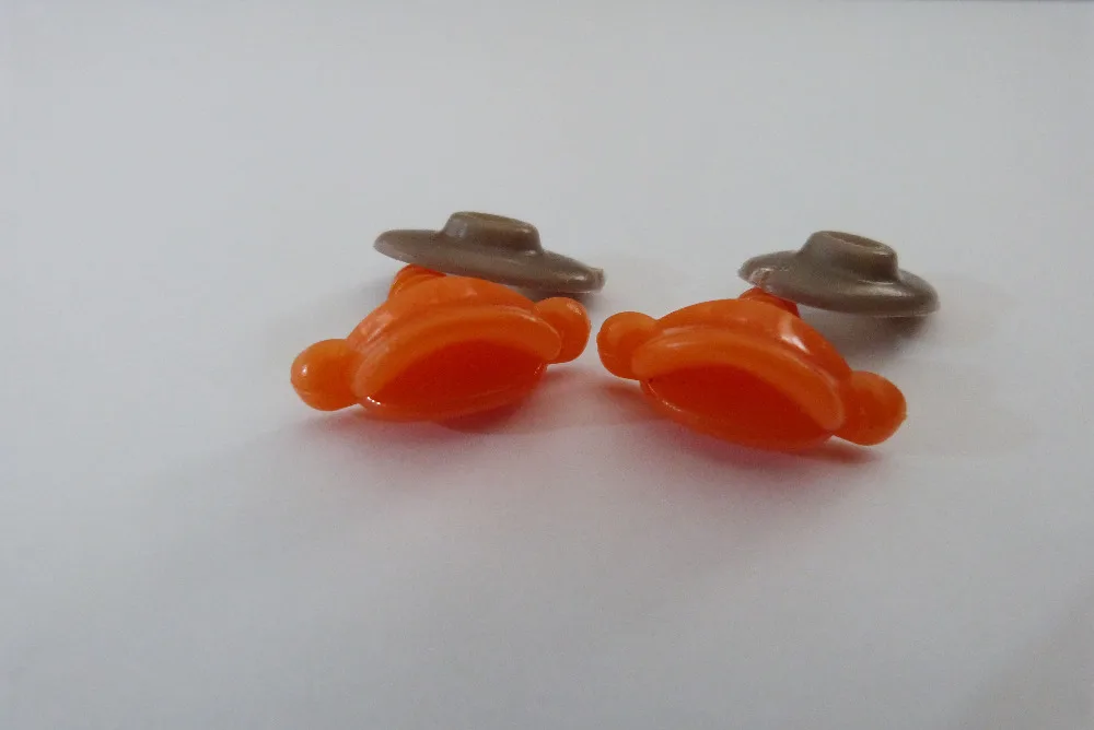 25x10mm/ 42x18mm orange color animal duck mouth plastic toy findings & soft washer--size option