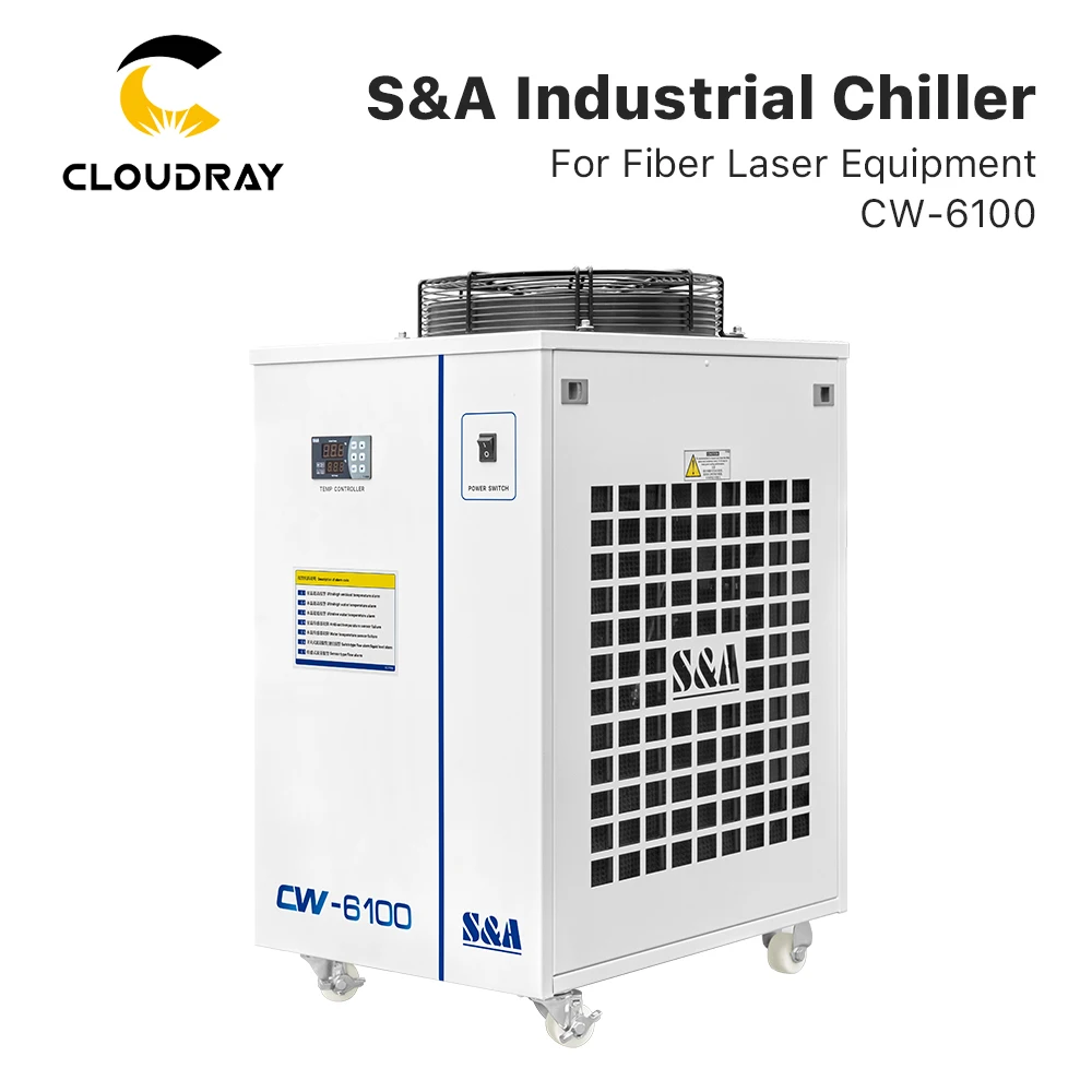 Cloudray Original S&A Industrial Chiller CW-6100 33L/min Flow R-410a Refriferant for Machine Water Colling System