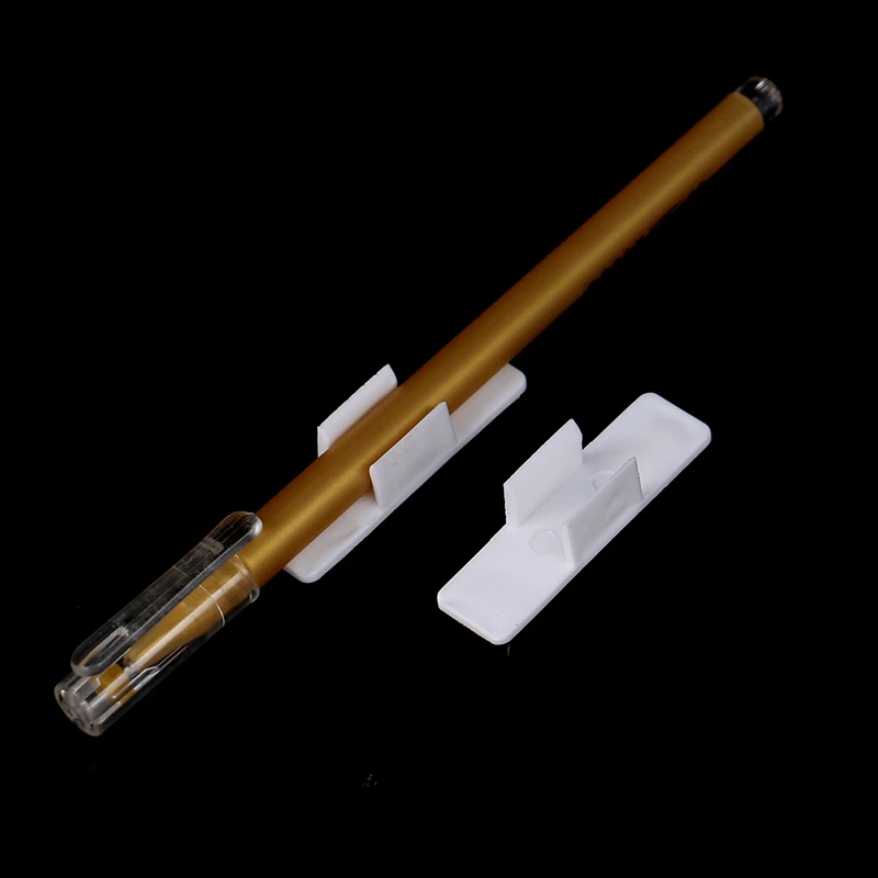 

10pcs Desktop Fixed Pen Case New Selfadhesive Pen Holder Pencil Clip Holder