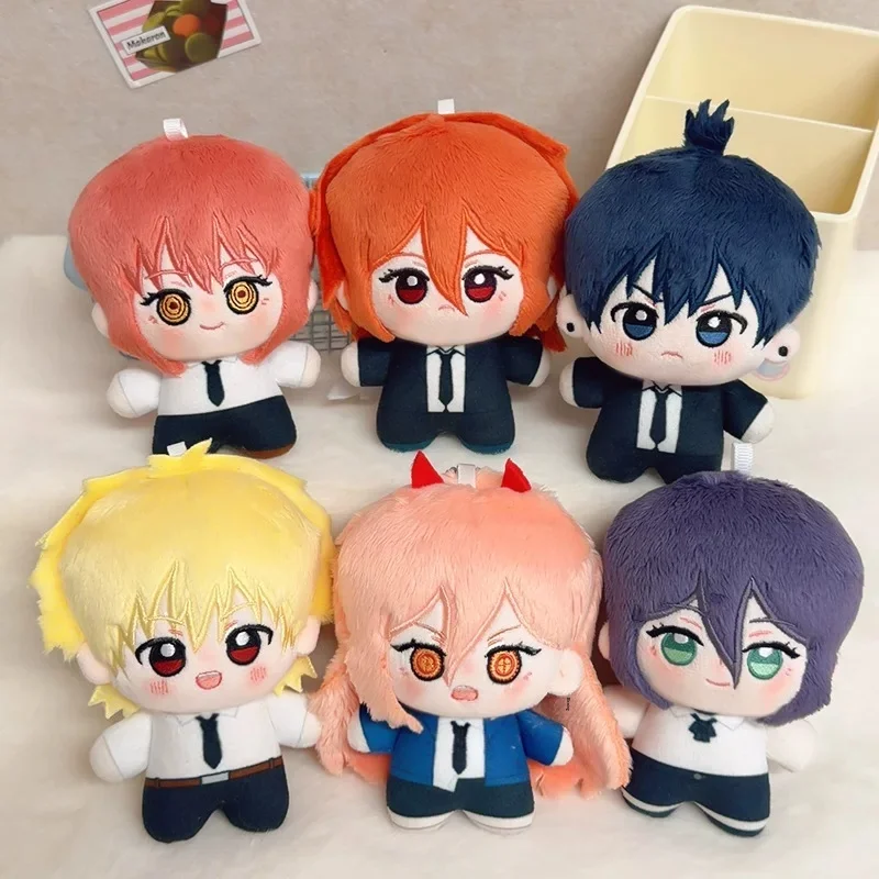 New Chainsaw Man Cute 10cm Plush Doll Reze Makima Aki Hayakawa Power Denji Stuffed Toy Charm Keychain For Fans Collection Gifts