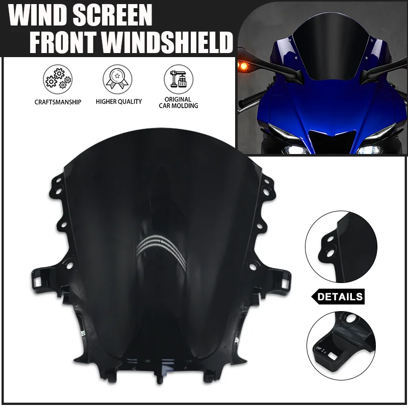 

New R1 R1M 2024 Motorcycle Sports Windshield Deflectors For YZF-R1 YZF-R1M 20-24 Front Windscreen Sport Screen Protector r1 r1m