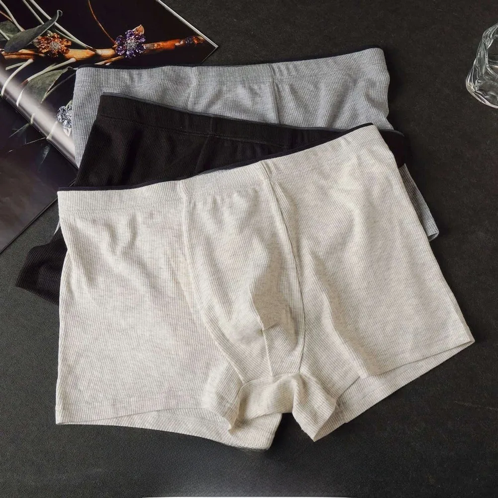 Breathable Casual Man's Four Corners Underwear U Pouch Comfortable Boxers Shorts Soft Middle Waist Jockstrap Boxer Trunks