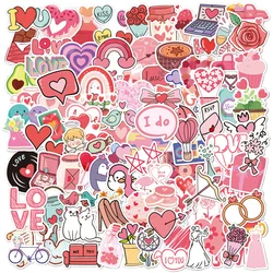 10/30/50/100pcs Cartoon I Love You Valentine's Day Stickers Gift For Lovers To Guitar Motorcycle Skateboard Laptop Decal Sticker