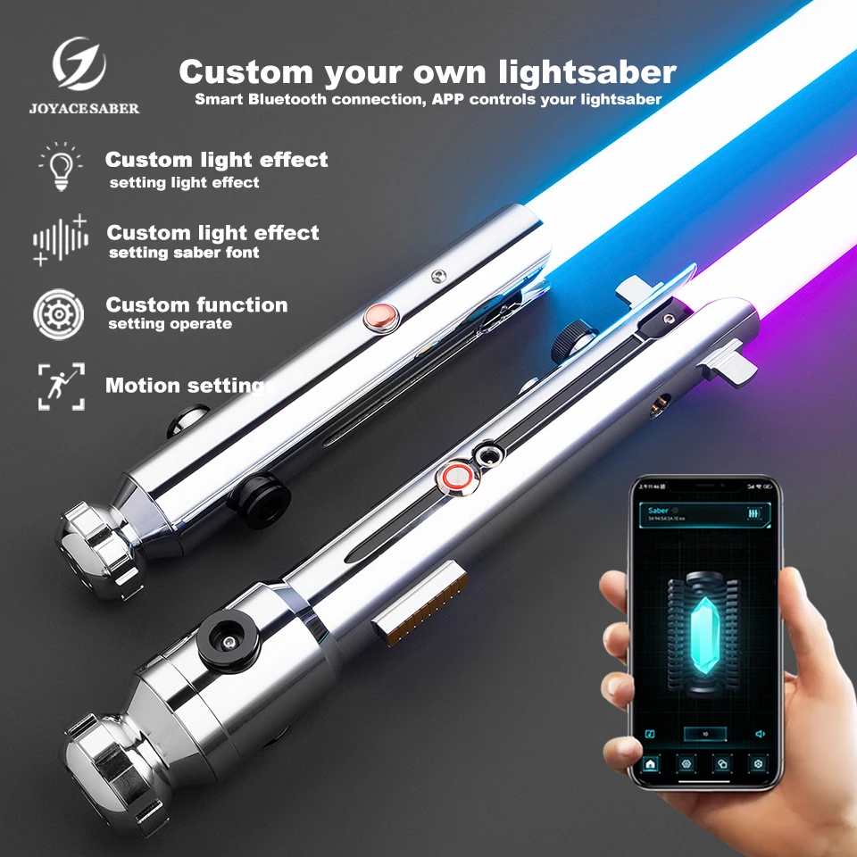 Ahsoka Tano Lightsaber ، Xenopixel صابر خفيف ، سيف ليزر Neopixel من Jedi ، مقبض معدني ، مبارزة ثقيلة ، ألعاب مضيئة ، تأثيري Joyace