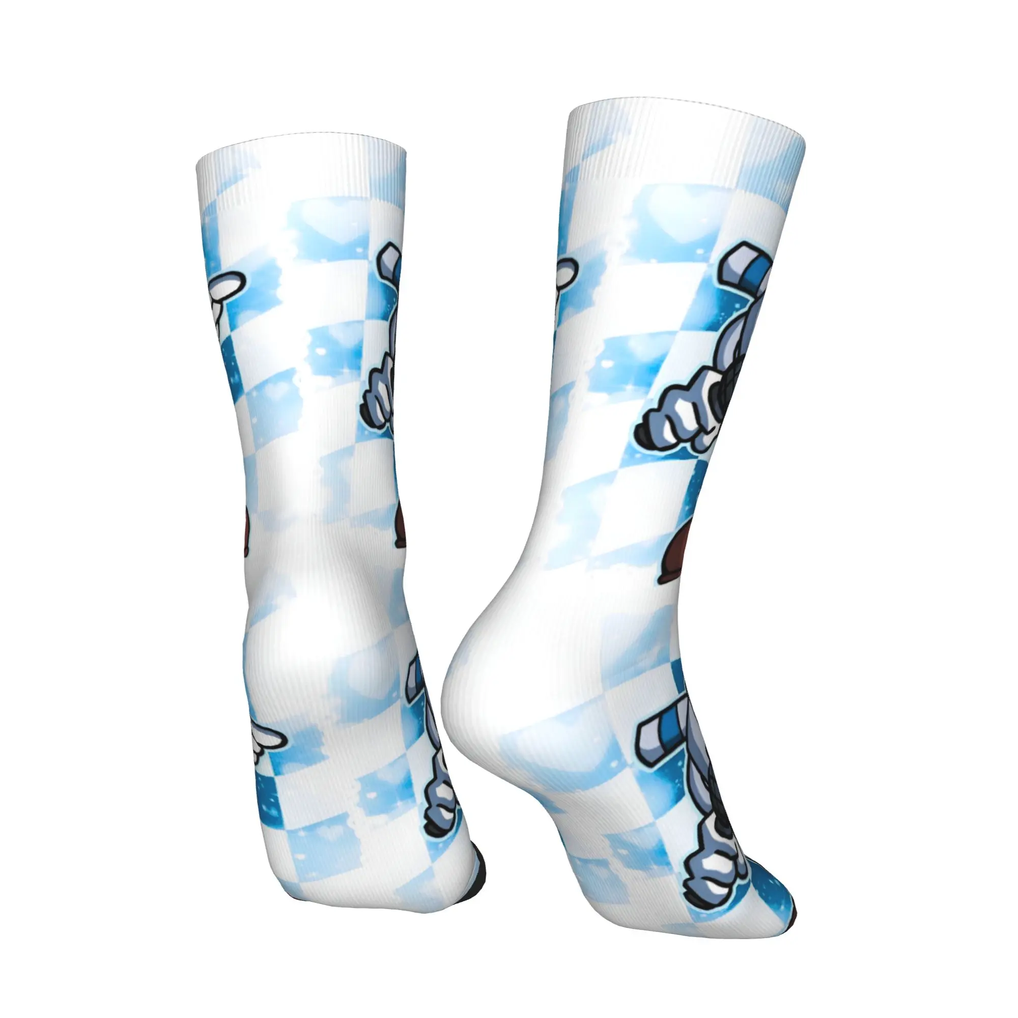 Custom Cuphead And Mugman Mens Crew Socks Unisex Kawaii Anime Game Spring Summer Autumn Winter Dress Socks view 5